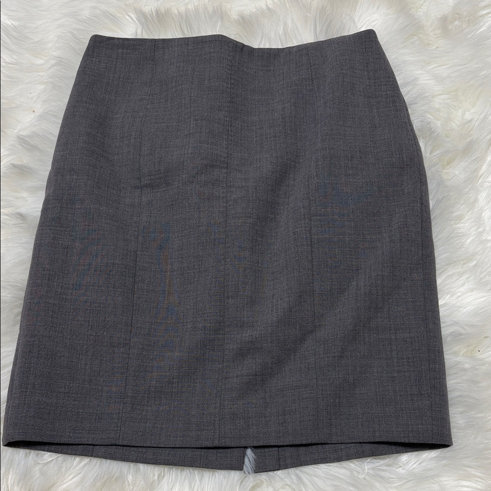 Ann Taylor Professional Gray Textured Pencil Skirt B4